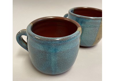Mugs, stoneware, wood or gas fired to cone 10