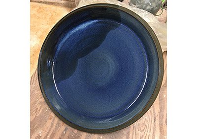 Blue platters dish